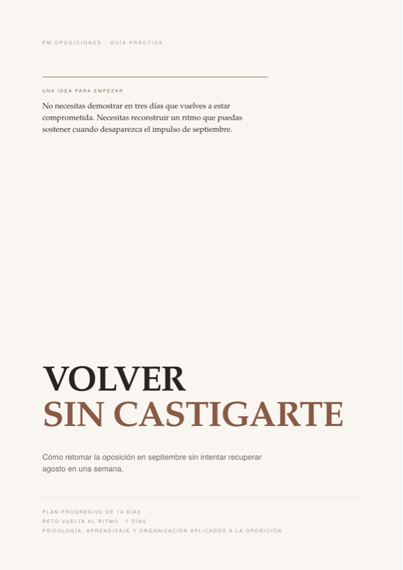 Portada de la guía Volver sin castigarte